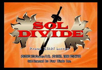 Sol Divide Title Screen